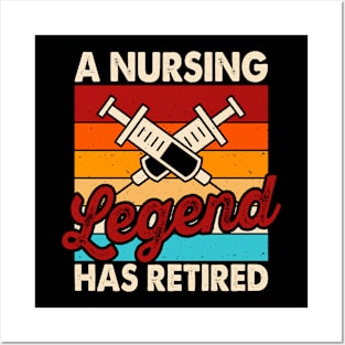 A Nursing Legend Has Retired T shirt For Women T-Shirt Posters and Art